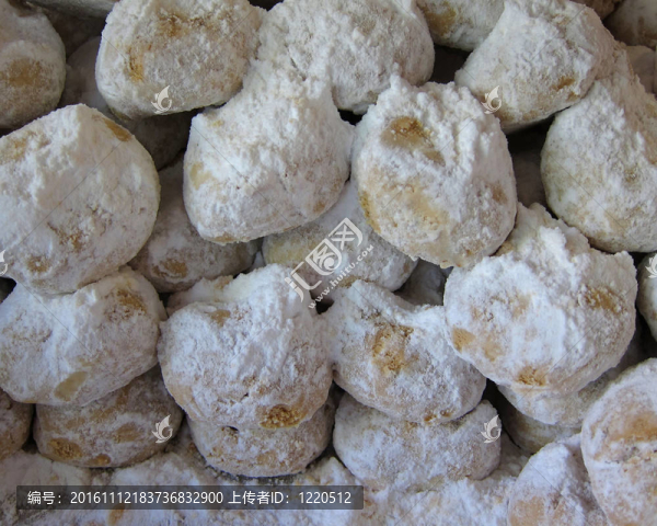 kourabiedes；希臘的圣誕餅干
