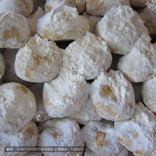 kourabiedes；希臘的圣誕餅干