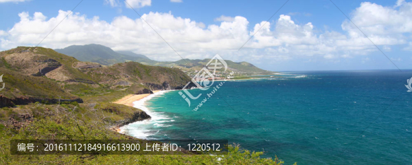 海岸線Saint,Kitts