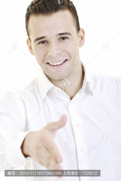 年輕的商人握手