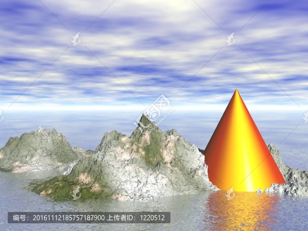 抽象巖石島與Colour,Cone