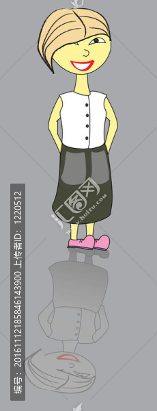 卡通的金發(fā)女孩