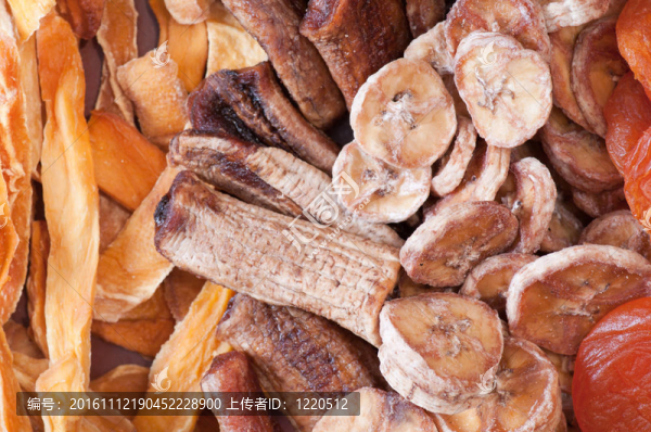 各種水果干。生態(tài)食品