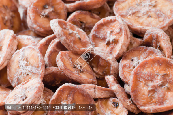 干香蕉片。生態(tài)食品。