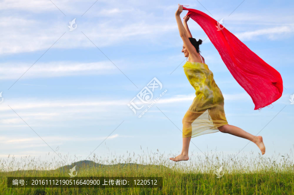 女人草甸圍巾
