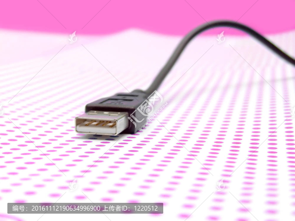 點(diǎn)背景的USB電纜