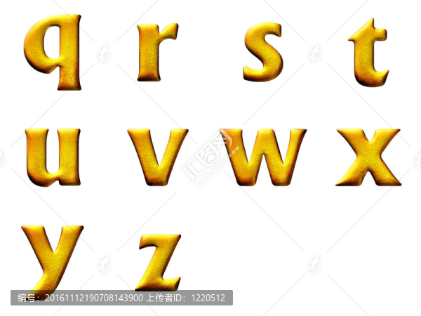 3D金色字母