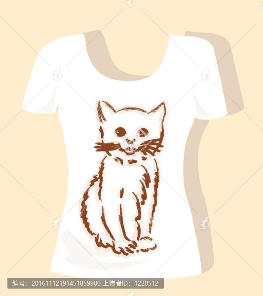 棕色棕色小貓T恤設(shè)計(jì)-匯圖網(wǎng) www.fosd68.com 棕色棕色小貓T恤設(shè)計(jì)