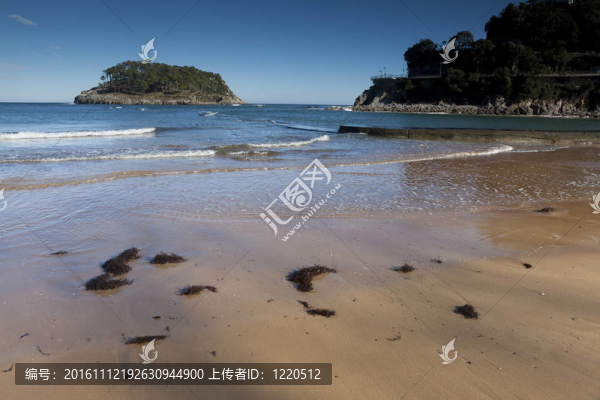 萊凱蒂奧的海灘；Bizkaia；西班牙