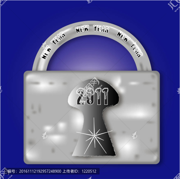 新年快樂金屬鎖