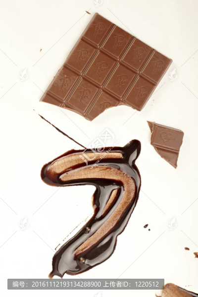 巧克力漿泄漏污漬臟甜食
