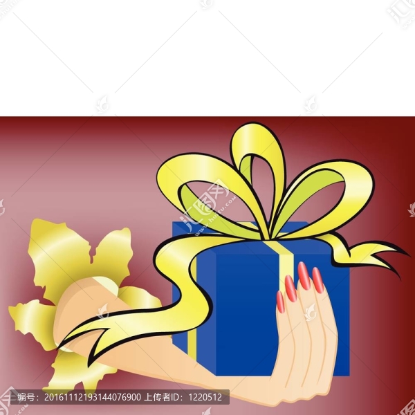 禮物通過金色的紙