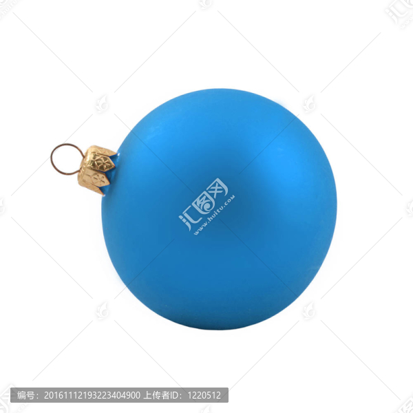 藍色沉悶的圣誕球在白色B
