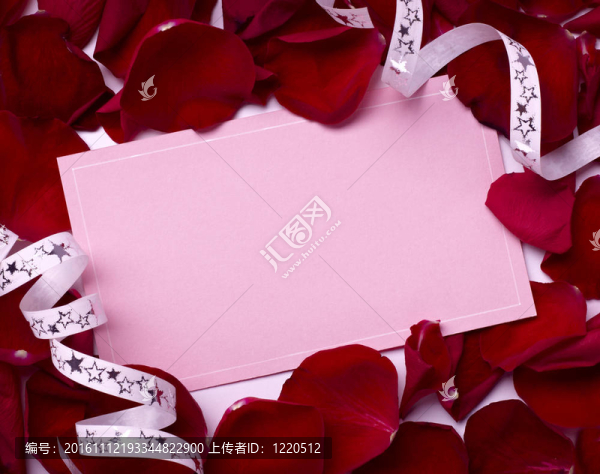 賀卡玫瑰花瓣慶祝圣誕愛(ài)