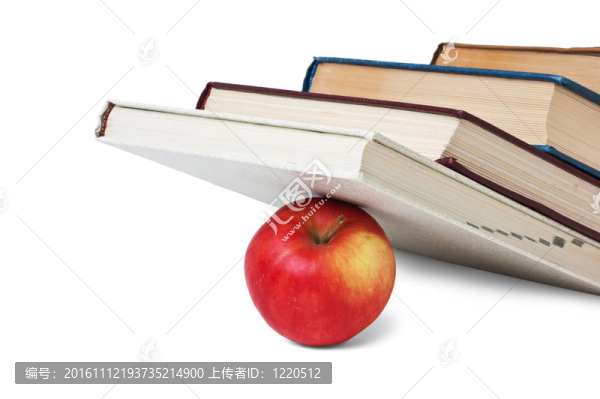 蘋果下的一堆書