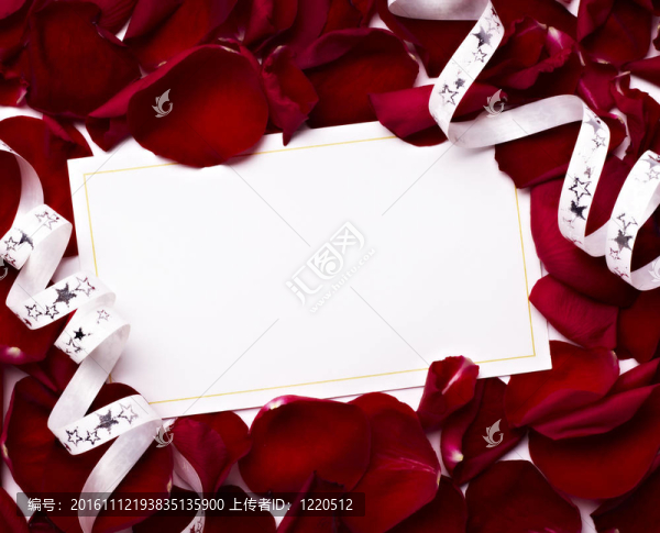 賀卡玫瑰花瓣慶祝圣誕愛(ài)