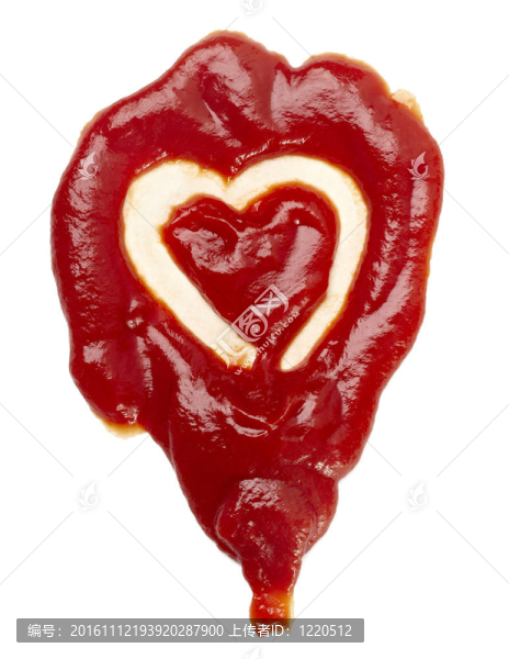 番茄醬心臟形愛食物