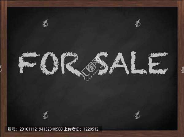 在黑板上出售標(biāo)志