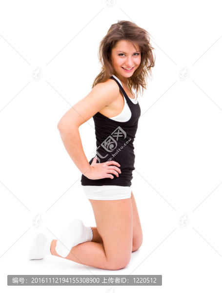 年輕性感的女人穿著襯衫