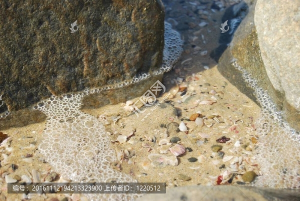 巖石池中的卵石
