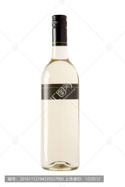 帶有空白標(biāo)簽的白酒瓶