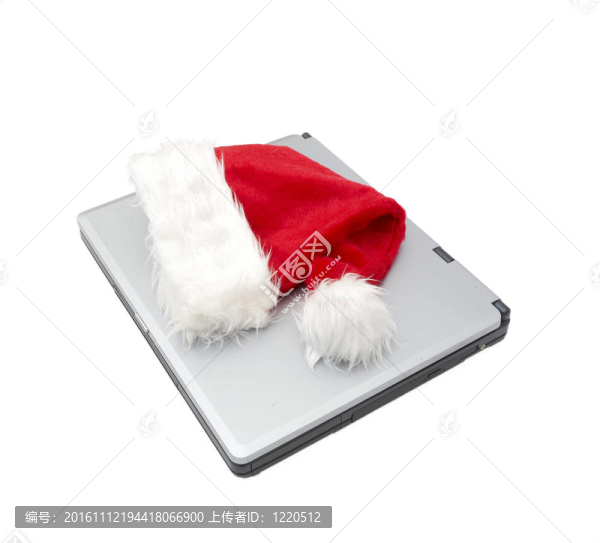 筆記本電腦上的Santa帽子