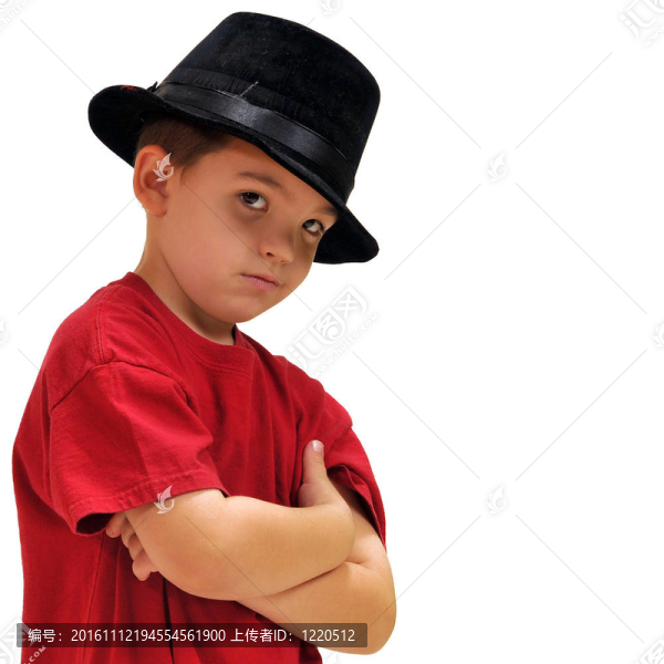 戴帽子的男孩