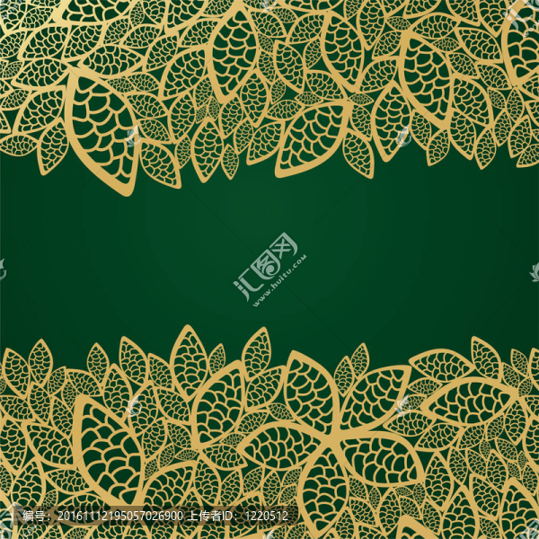 綠色的金色蕾絲花邊