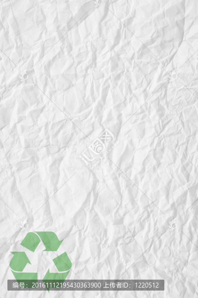 白色皺紙和回收標(biāo)志