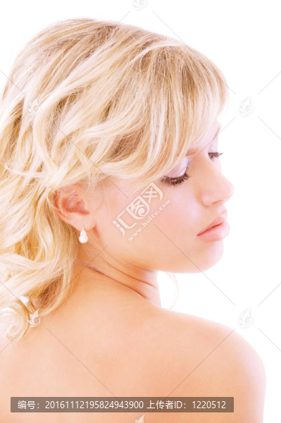 美麗女人的肖像特寫