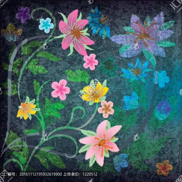 摘要垃圾花的背景與花