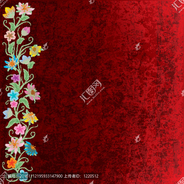 摘要垃圾花的背景與花