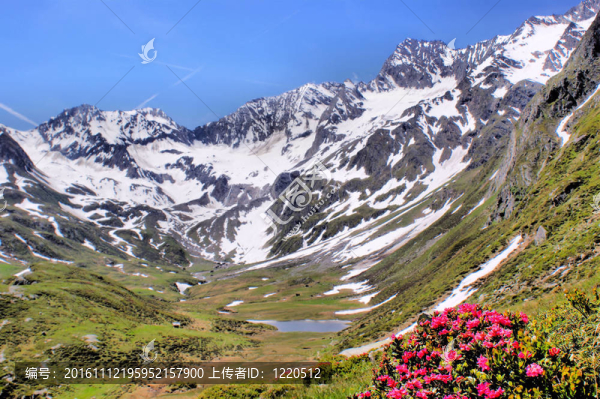 在意大利的高山湖泊seebersee