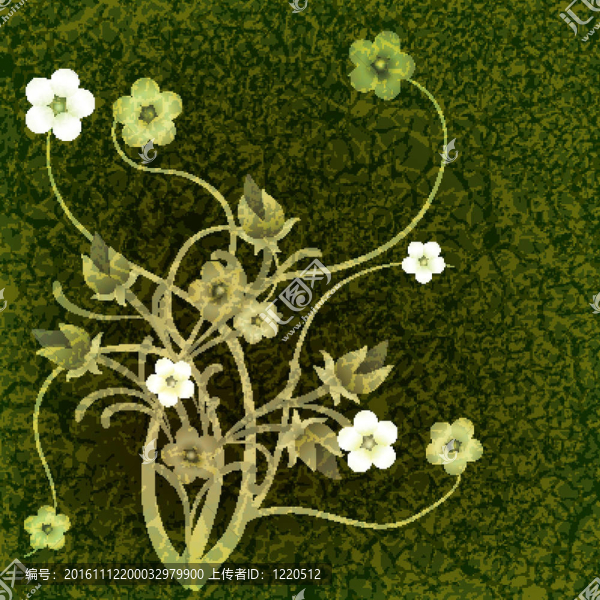 摘要垃圾插圖的花