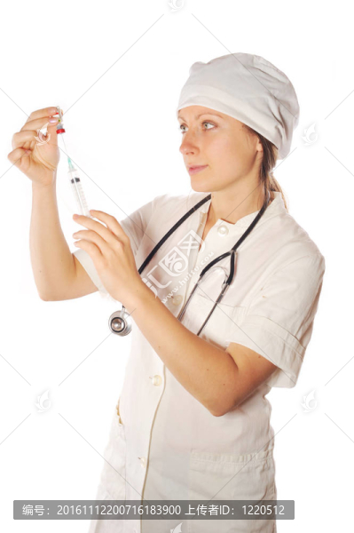 帶注射器的女醫(yī)生