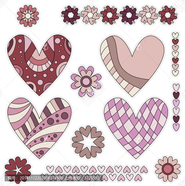 粉紅和紅色的心收藏-匯圖網(wǎng) www.fosd68.com 粉紅和紅色的心收藏