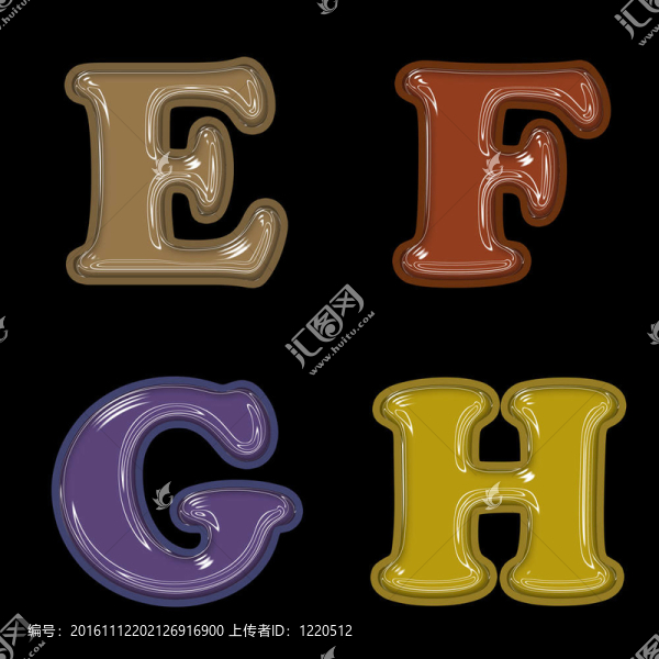塑料風(fēng)格的字母