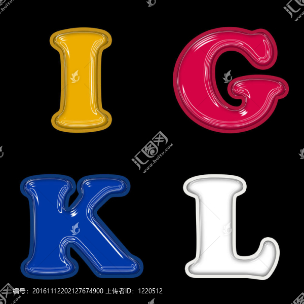 塑料風(fēng)格的字母