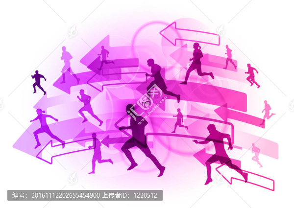 紫色的跑步者