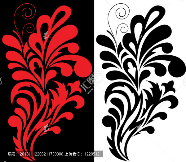 黑色和紅色的裝飾