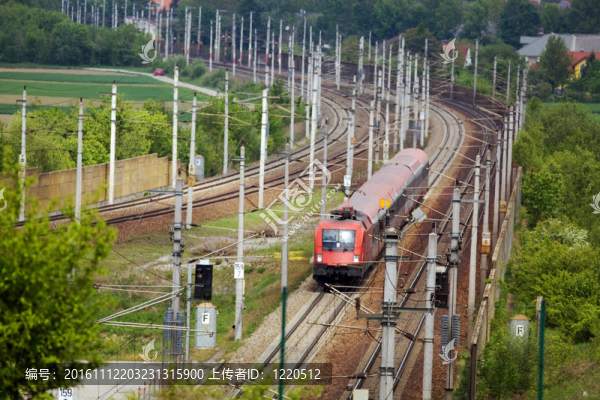 鐵路軌道上的列車