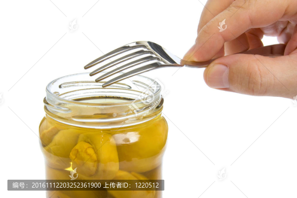 叉子上的蘑菇