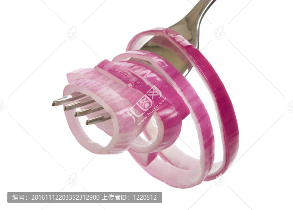 叉子上的洋蔥