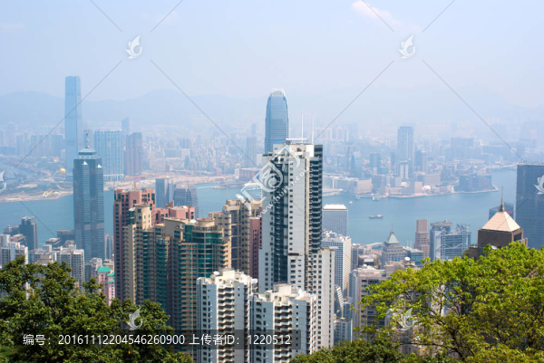 香港從頂部的天際線