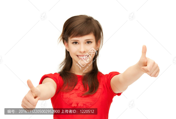 豎起大拇指