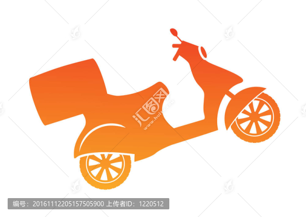 滑板車的剪影