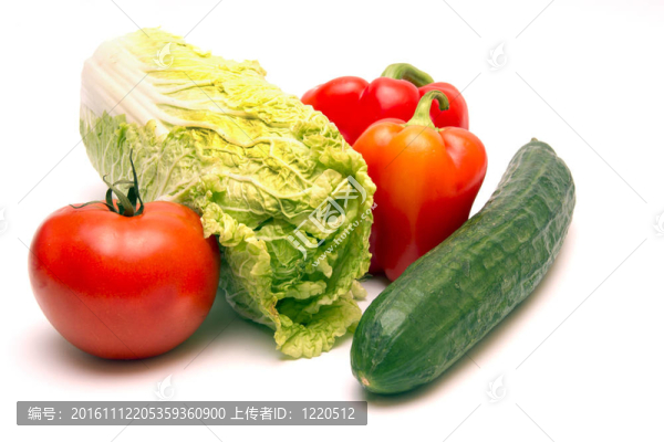 白色背景上的蔬菜
