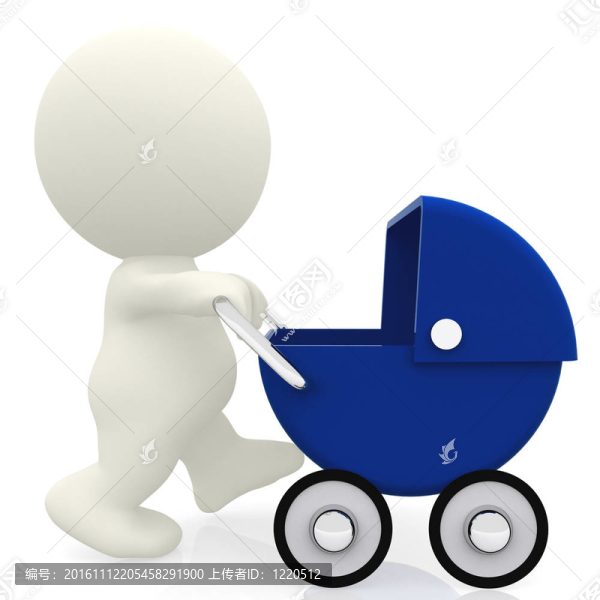 在3D中推嬰兒車