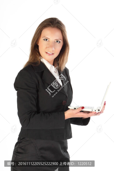 筆記本電腦的商業(yè)女人