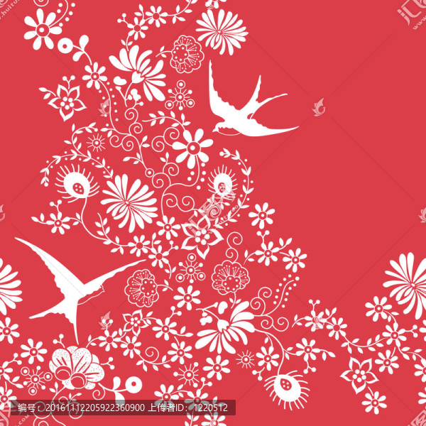 無(wú)縫花卉圖案3
